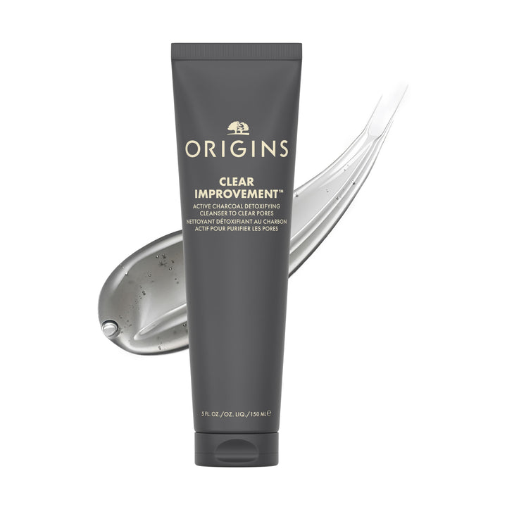 Origins cleanser front packaging showing label and benefits for clearer pores