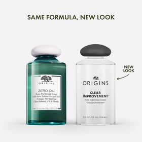 Origins label close-up highlighting ingredients and oil-control benefit