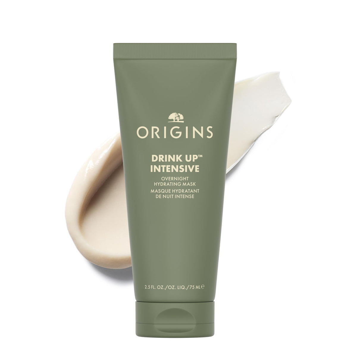 Origins Drink Up pack front showing jar and box for clear product identification and shelf appeal