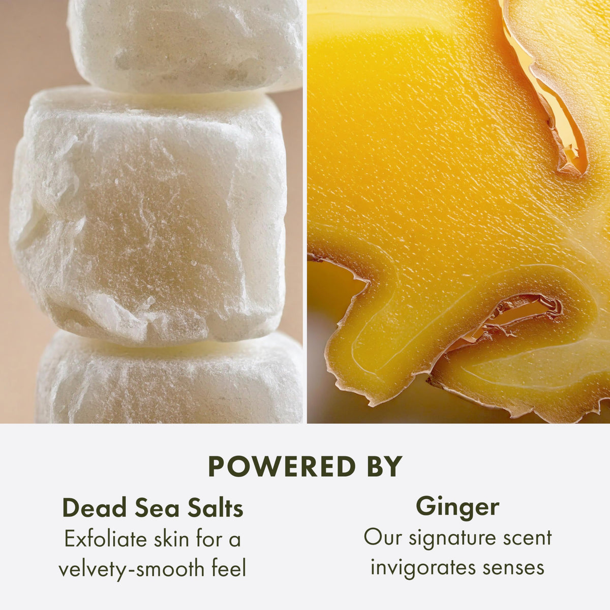 Person using Origins ginger scrub in shower demonstrating invigorating exfoliation benefit