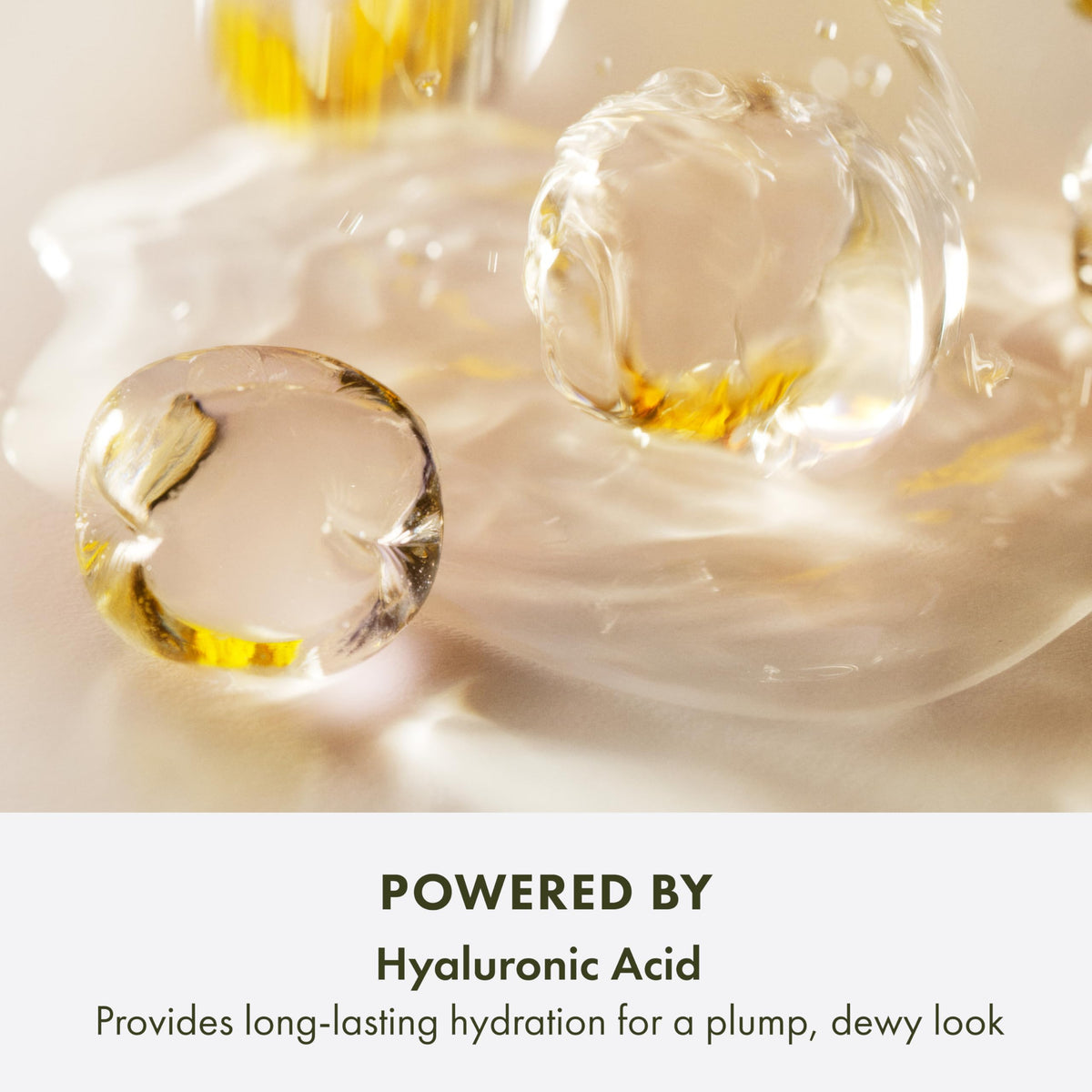 Origins GinZing before and after close-up showing improved radiance and healthy-looking benefit