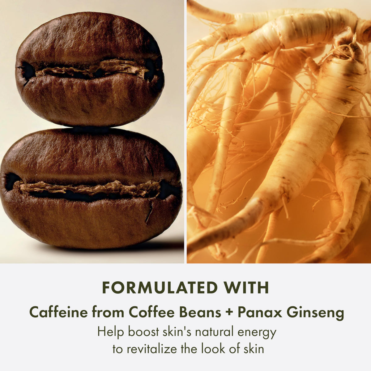 Origins GinZing before and after on model showing natural-even finish
