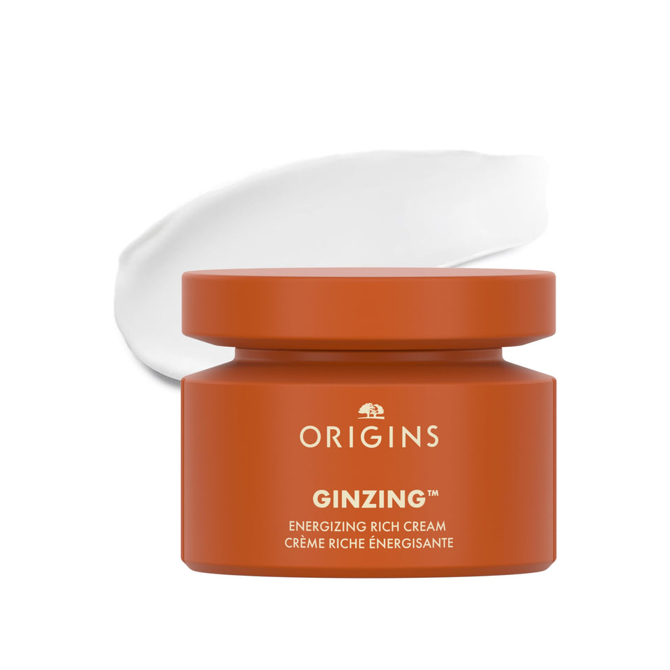 Origins GinZing front jar showing packaging and hydrating benefit