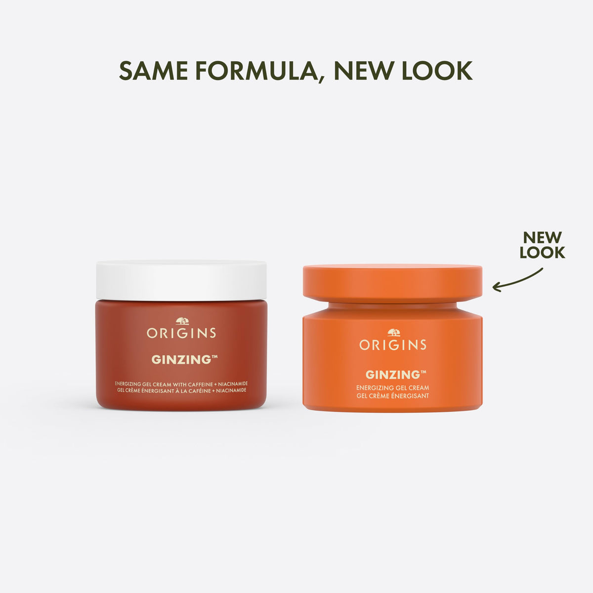 Origins GinZing gel texture swiped on hand, showing light hydration and quick absorption