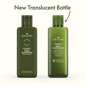 Origins pump detail focusing on dispensing ease and hygienic application benefit