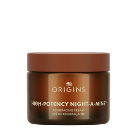 Origins jar front packaging showing label and 1.7 fl oz size, clear product identity benefit