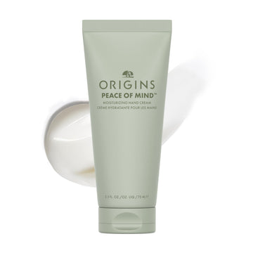 Origins front tube of Peace of Mind hand cream showing packaging and calming scent benefit