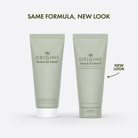 Origins close-up texture of the hand cream demonstrating fast-absorbing, non-greasy hydration benefit