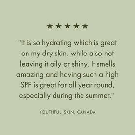 Origins sunscreen blended into morning skincare routine before makeup