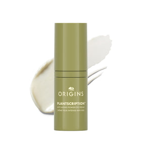 Origins Plantscription front packaging showing product and benefits for anti-aging