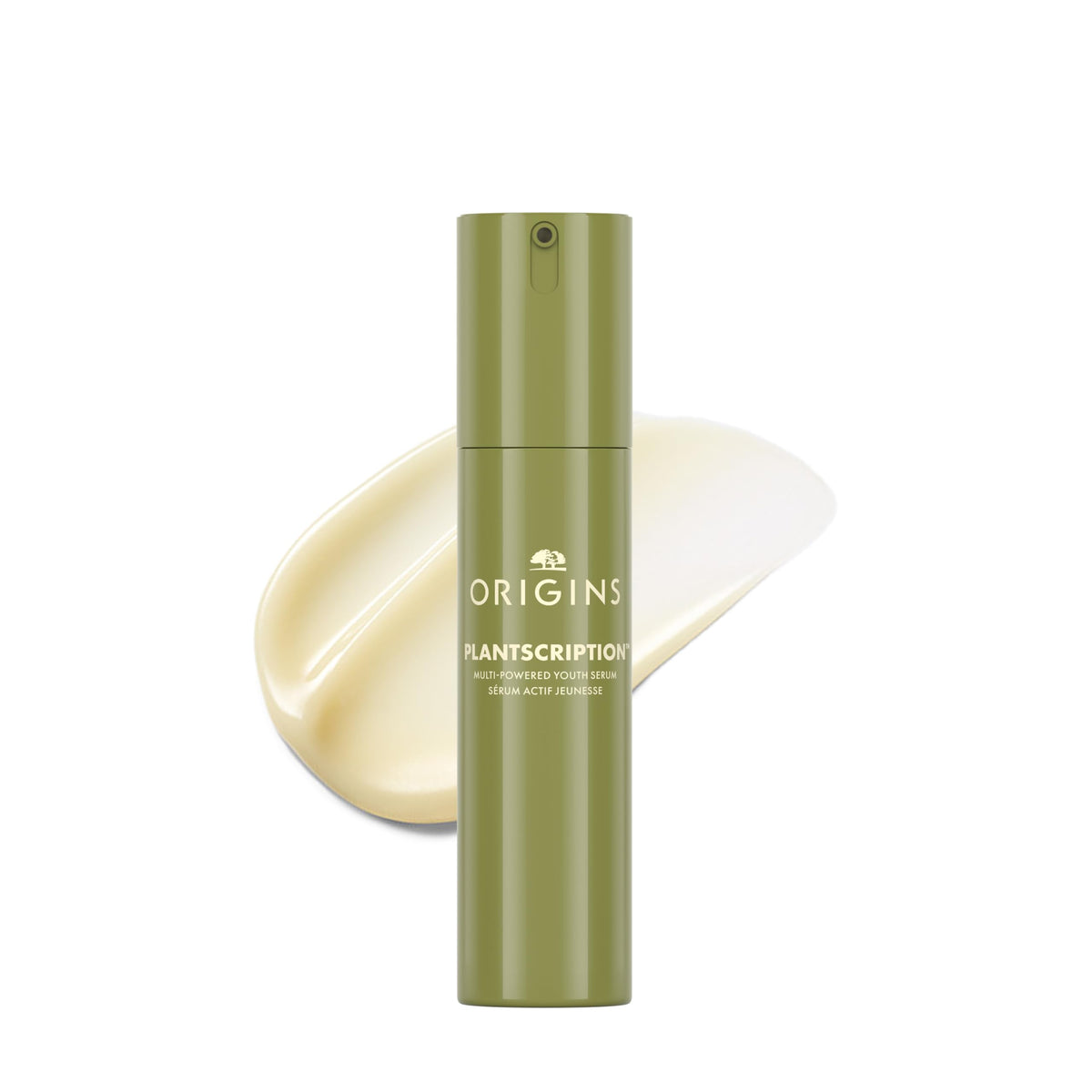 Origins Plantscription front packaging showing product and branding, conveys effectiveness