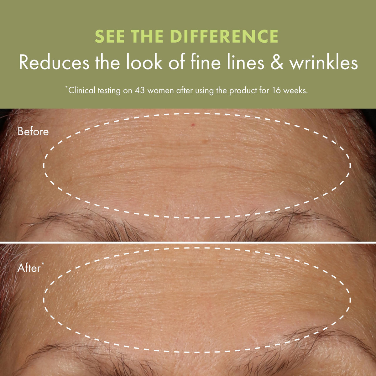 Origins Plantscription applied to neck and jawline, illustrates lifting and firming focus