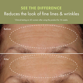 Origins Plantscription applied to neck and jawline, illustrates lifting and firming focus