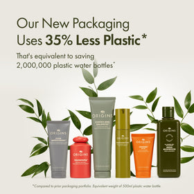 Origins Plantscription open jar with pearl drop demonstrating product finish