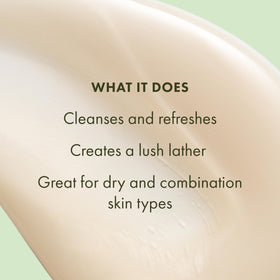 Origins cleanser size comparison in hand showing travel-friendly five ounce benefit