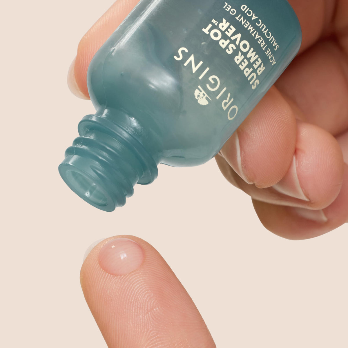Origins texture close-up showing gel consistency and quick-absorbing benefit