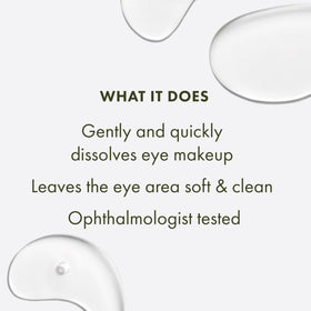 Origins Well Off application demo with cotton pad removing mascara gently and effectively