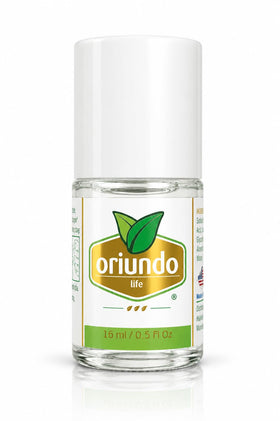 oriundo life front packaging showing protective box and bottle benefit: safe transit