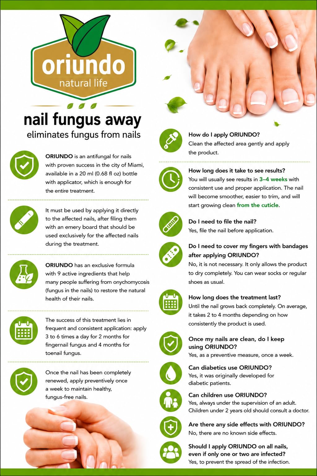 oriundo life nail before and after comparison showing smoother, stronger-looking nails