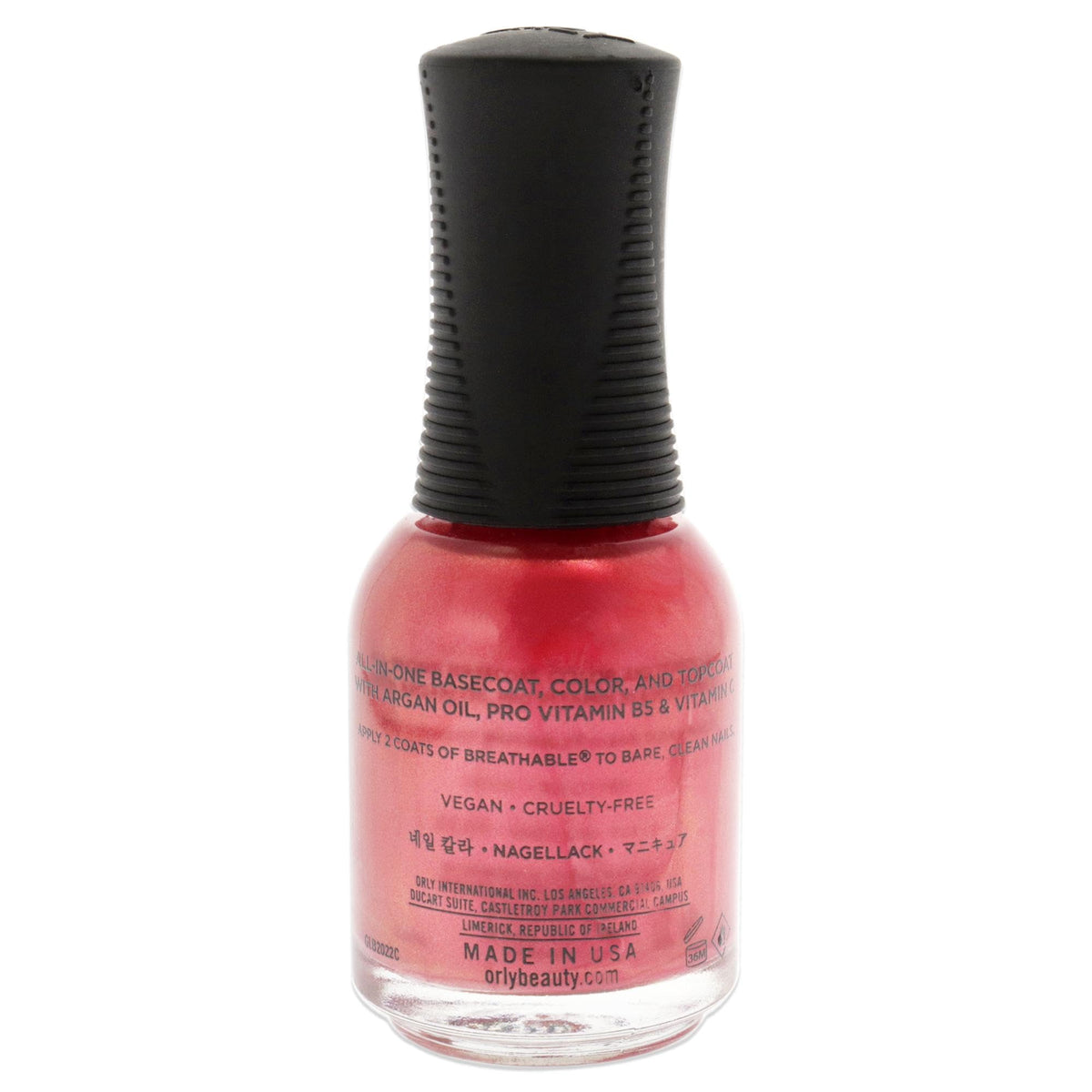 Orly Genius Brush spreading All Dahliad Up polish to show smooth, even application benefit