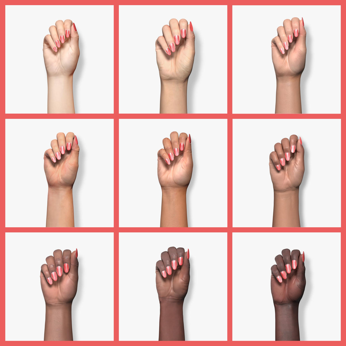 Manicure wearing Orly All Dahliad Up demonstrating glossy finish and longer-wear benefit