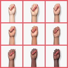 Orly painted nails in Sweet Serenity on hand demonstrating hydrated, polished look benefit
