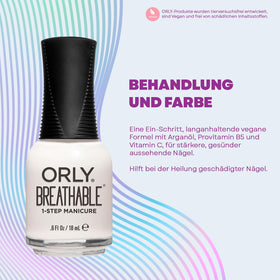 Orly lacquer texture close-up highlighting breathable formula benefit
