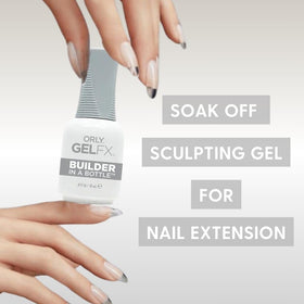 Orly brush applying builder gel demonstrating easy brush-on application