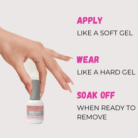 Orly Builder in a Bottle Nude Pink label and ingredients panel highlighting vegan formula