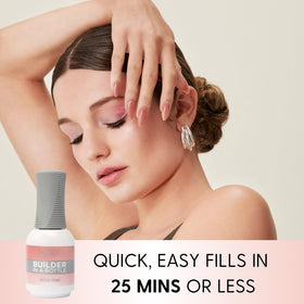Orly Builder in a Bottle Nude Pink texture pour close-up illustrating self-leveling