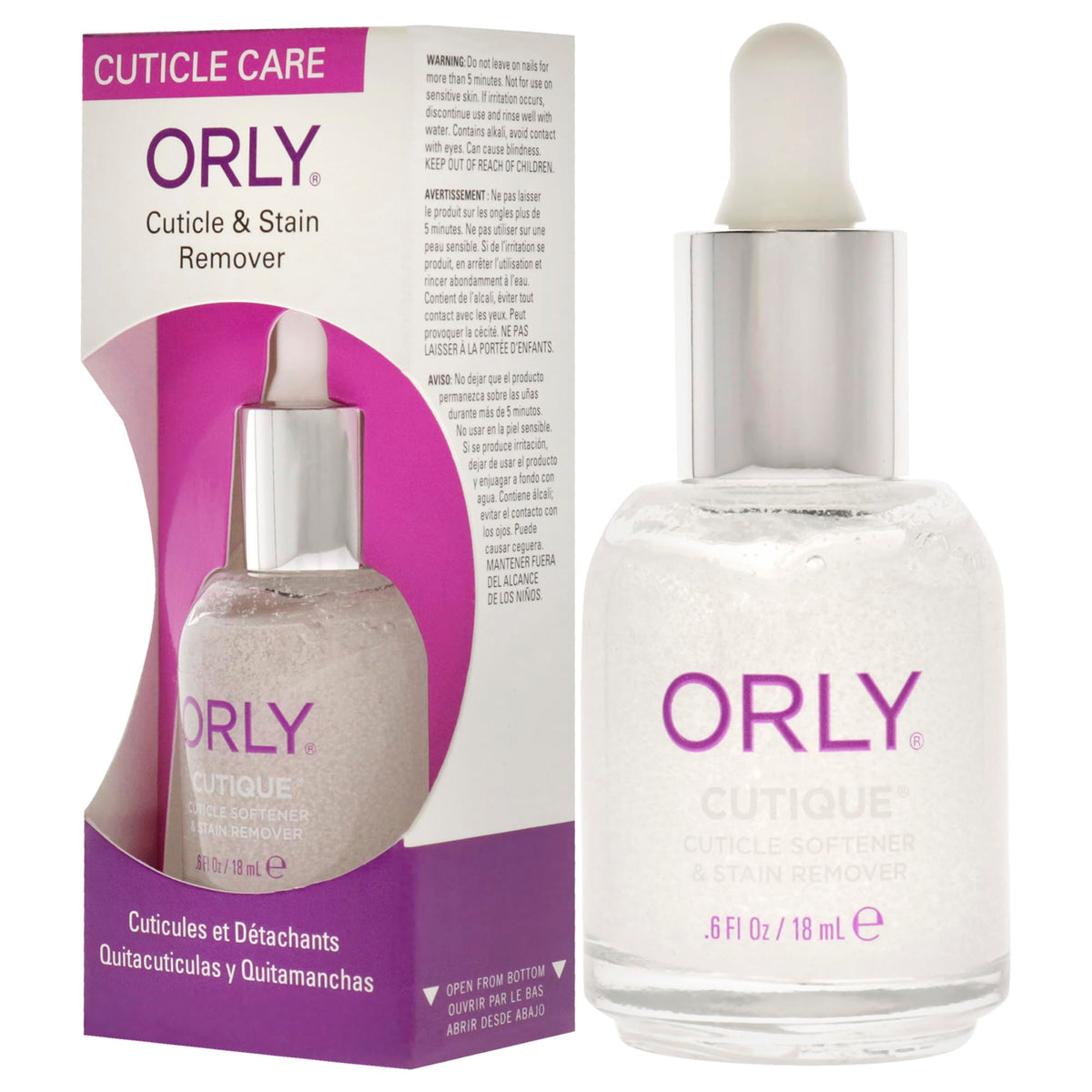 ORLY Cutique label detail displaying brand and product benefits for nail prep