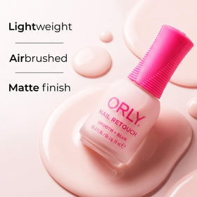 Orly close-up of matte finish texture showing blurred ridges and refined surface