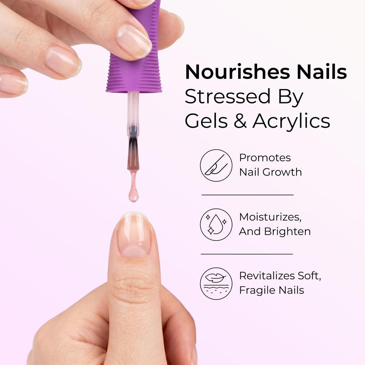 Orly Nailtrition close-up of nail surface improving smoothness and strength