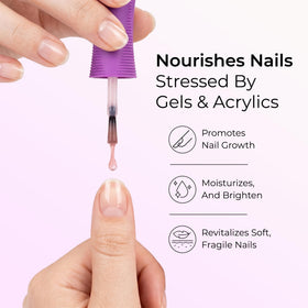 Orly Nailtrition close-up of nail surface improving smoothness and strength