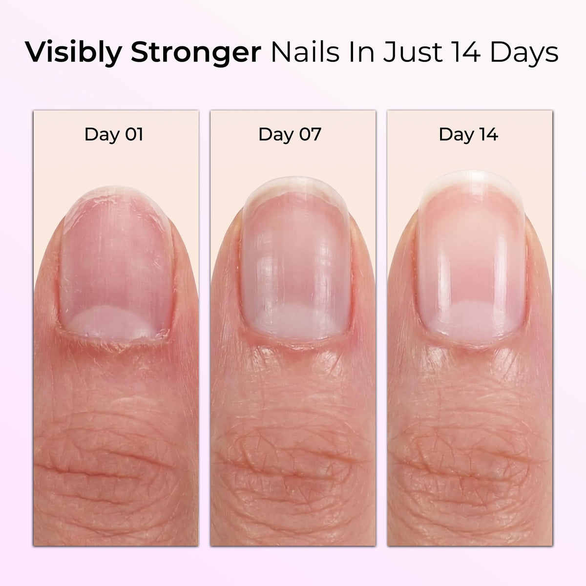 Orly Nailtrition sheer pink swatch adding natural brightness benefit