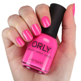 Orly That’s Hot brush stroke close-up illustrating smooth creamy texture and coverage