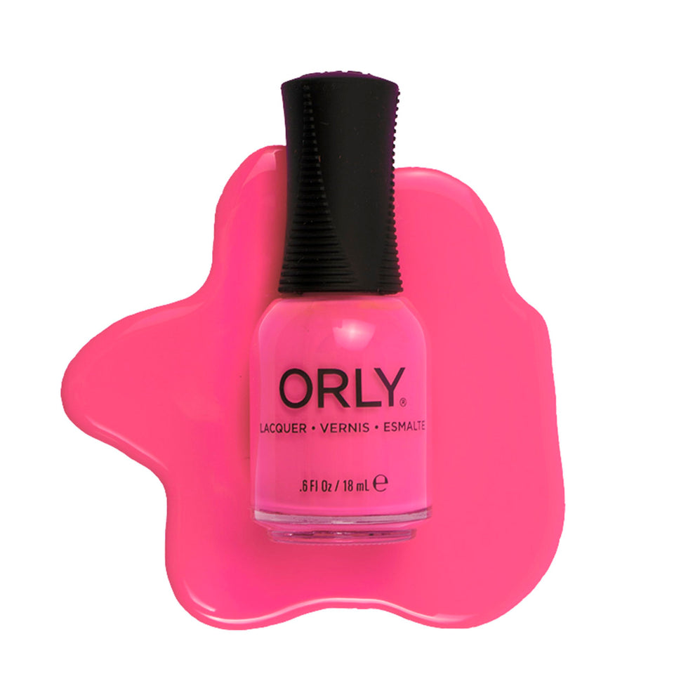 Orly That’s Hot front bottle showing bright hot-pink color and label, bold finish