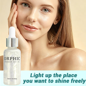 Orphic Shimmer close-up of oil drop texture highlighting fast-absorbing, non-greasy finish