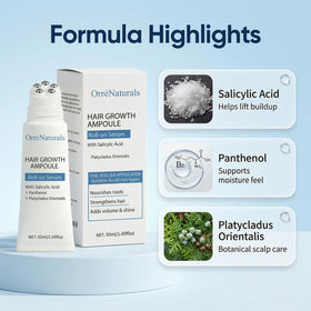Orrénaturals application on scalp demonstrating targeted delivery and massage