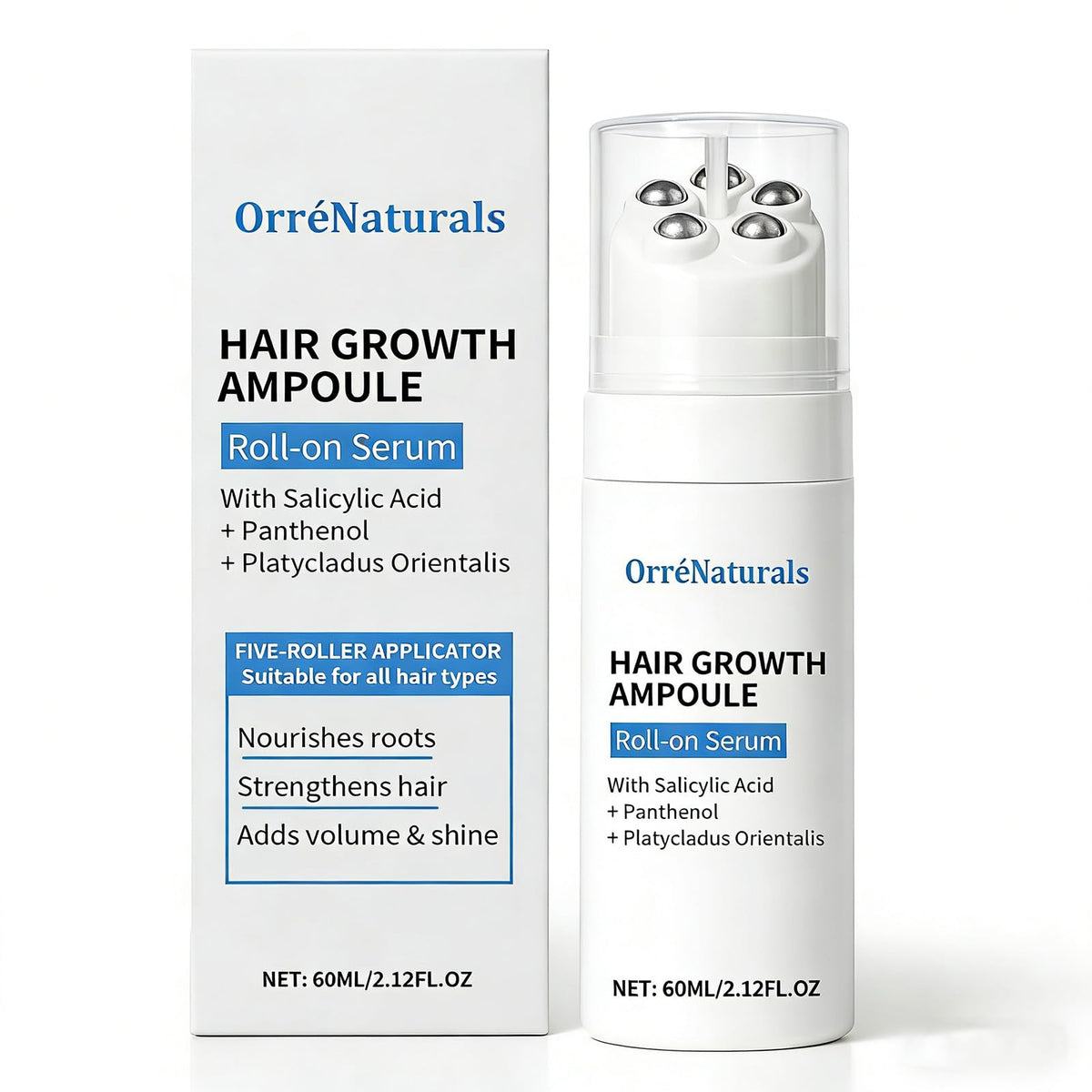 ORRÉNATURALS front packaging showing ampoule for instant product recognition and trust