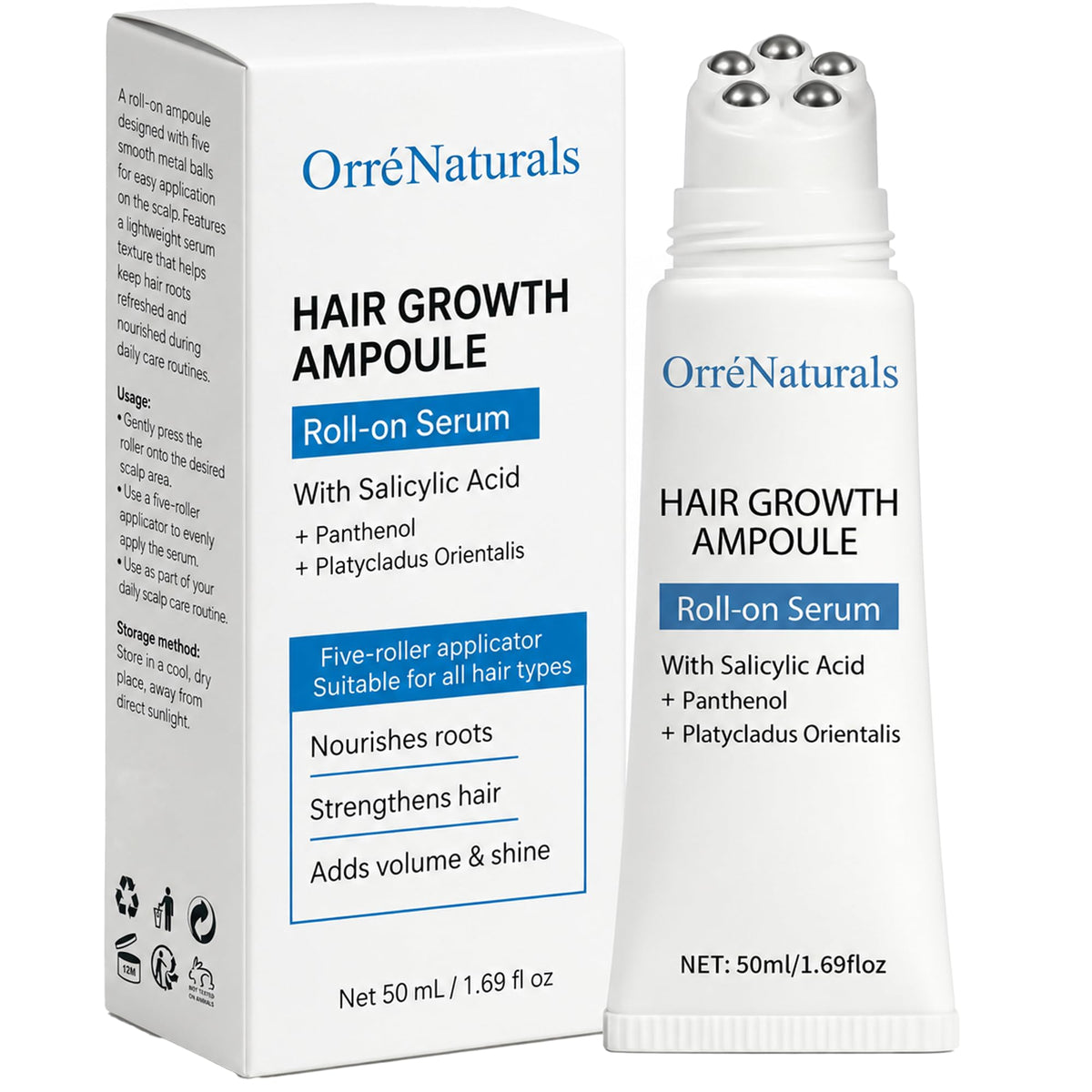 Orrénaturals front packaging showing product and benefits clearly