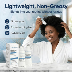 ORRÉNATURALS serum texture droplet highlighting lightweight, fast-absorbing finish