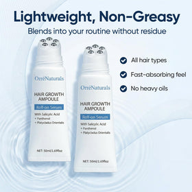Orrénaturals bottle in hand illustrating compact size for travel