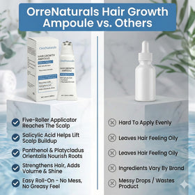 ORRÉNATURALS size comparison in hand showing portable 50ml convenience