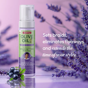 ORS Braidzone mousse dispensing into hand for easy application