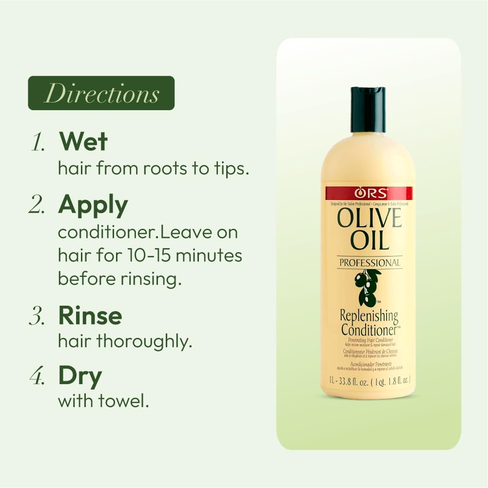 ORS conditioner in a bathroom setting being applied for at-home styling benefit