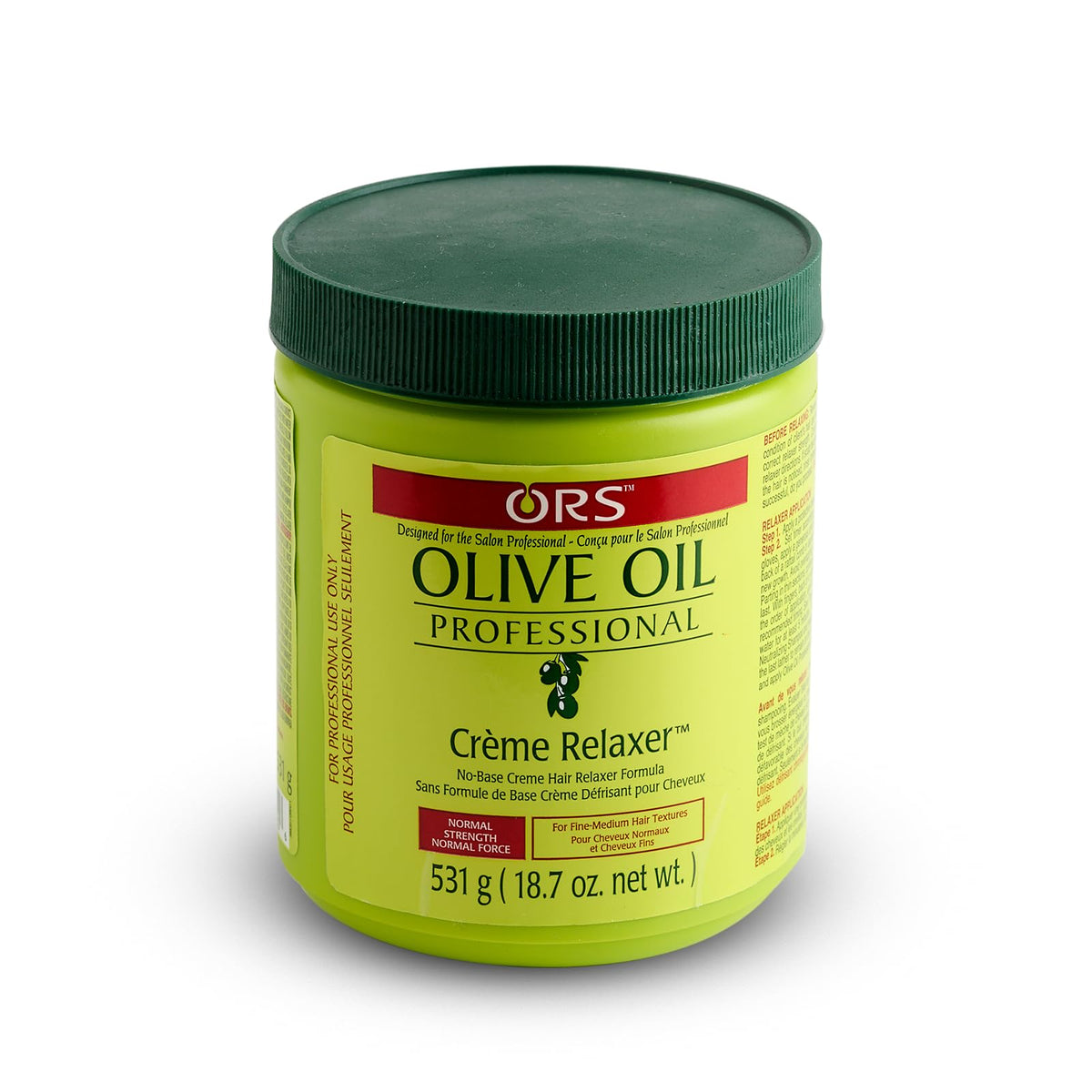 ORS creme texture close-up highlighting smooth olive oil-enriched consistency