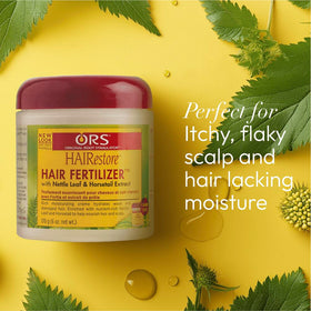 ORS being applied to scalp to soothe dryness and promote comfort
