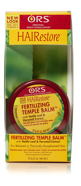 ORS HAIRestore front packaging showing jar and label, clear view and product size benefit
