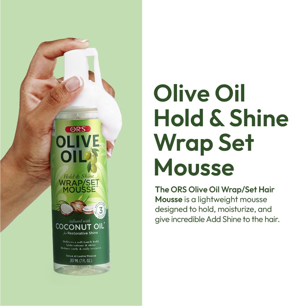 ORS ingredients label close-up highlighting olive oil and panthenol